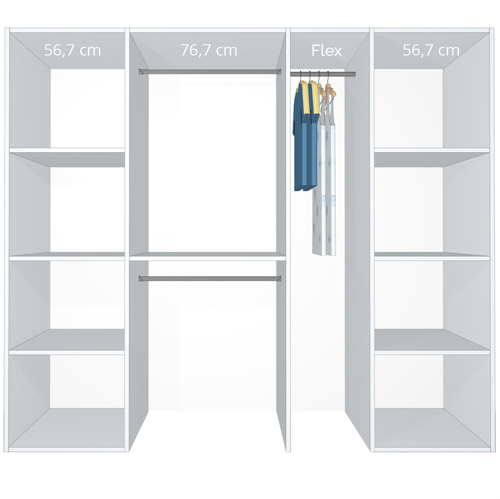 Inventar fra bredde 220 cm til 240 cm - Kitchn - Model A